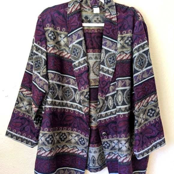 Vintage 80s Cardigan Blazer - Picture 1 of 5